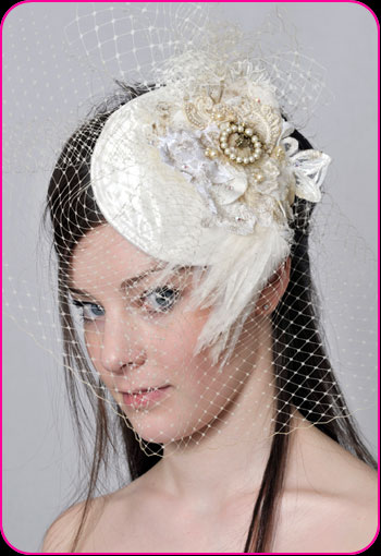 Bridal 50's Cocktail Hat by Bellapacella